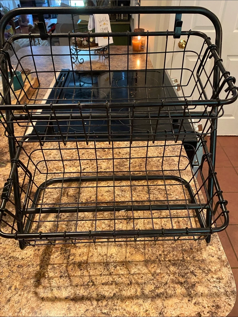 Two tiered snack stand